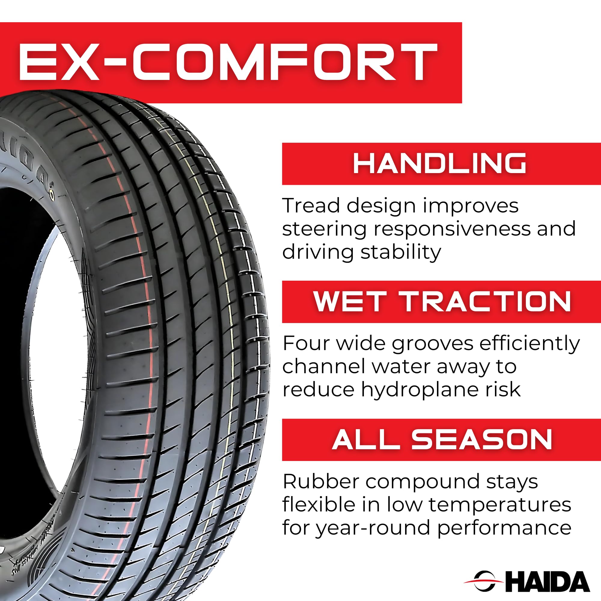 Tectonic 205/60R16 Haida EX-Comfort 92V | Premium All Season Tires